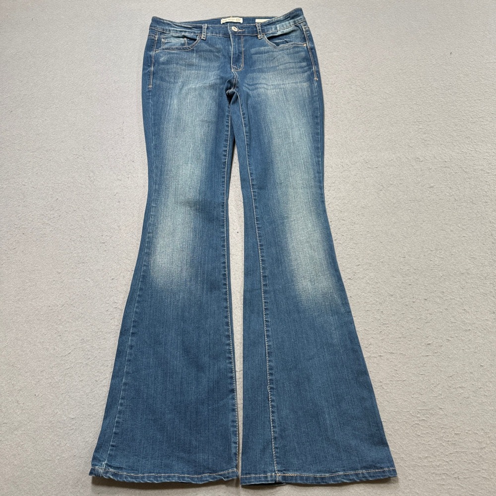 Vintage America Blues Jeans Women's 8/29 Blue High Rise Skinny Flare Leg Denim